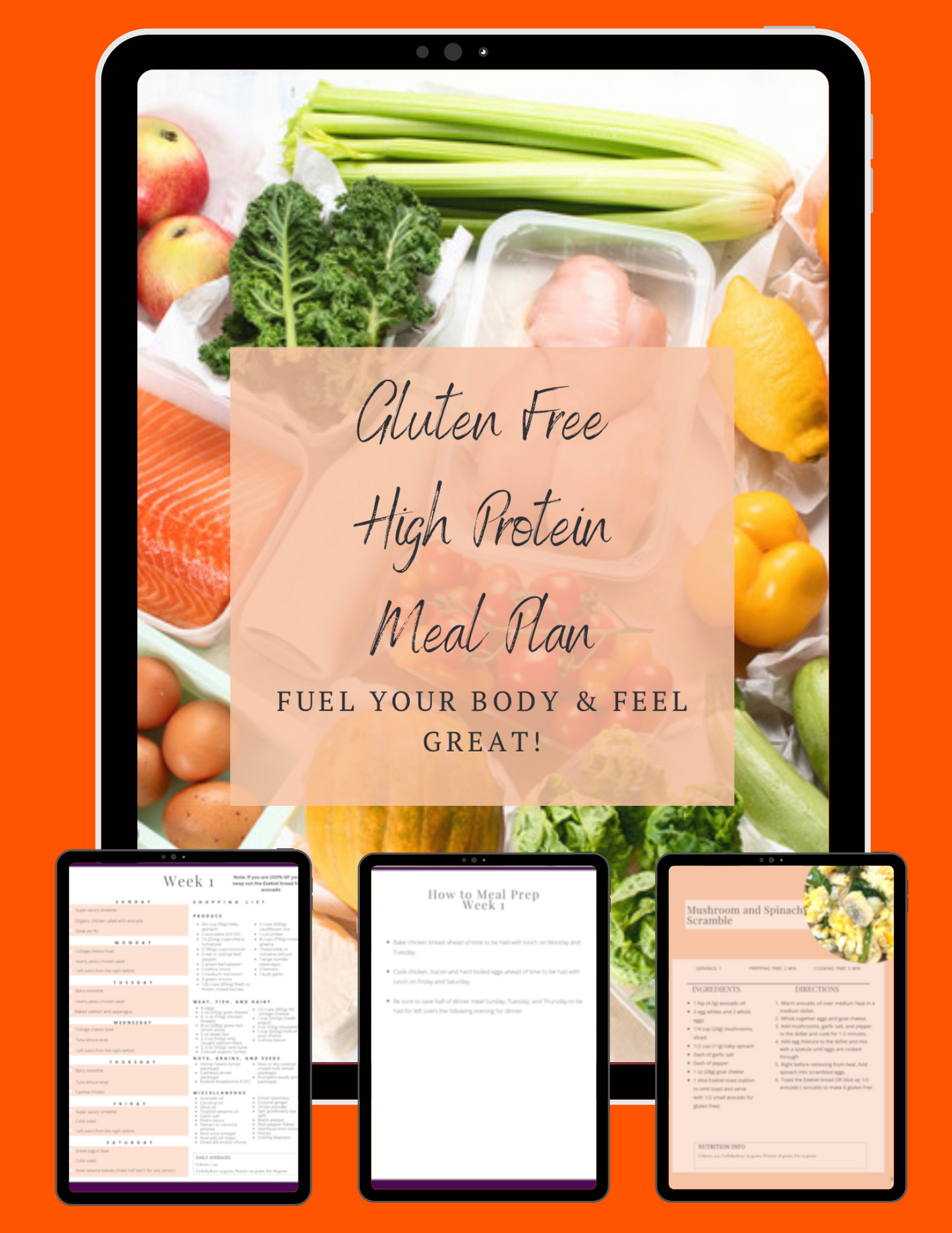 Gluten Free - High Protein 30 Day Meal Plan
