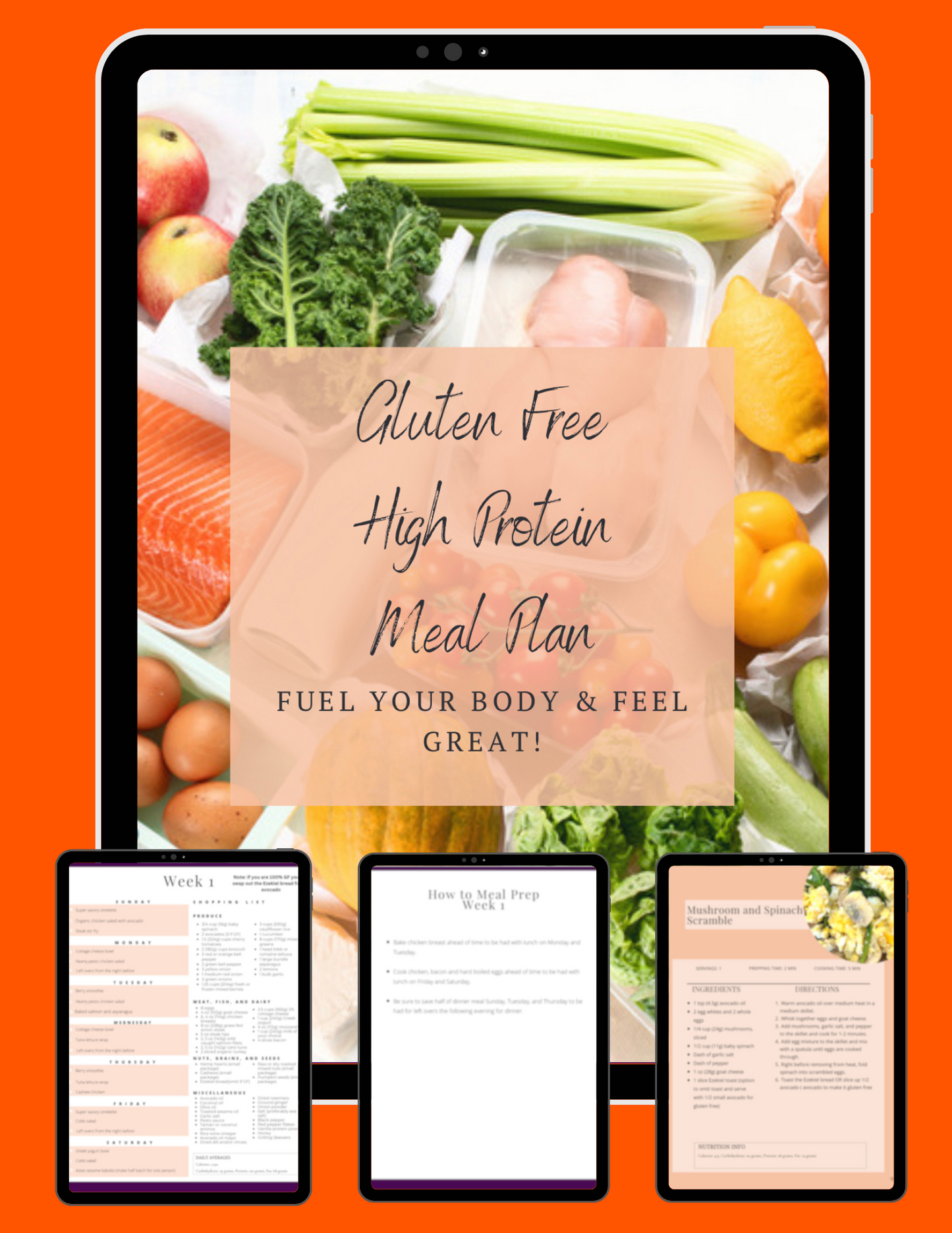 Gluten Free -  High Protein 30 Day Meal Plan