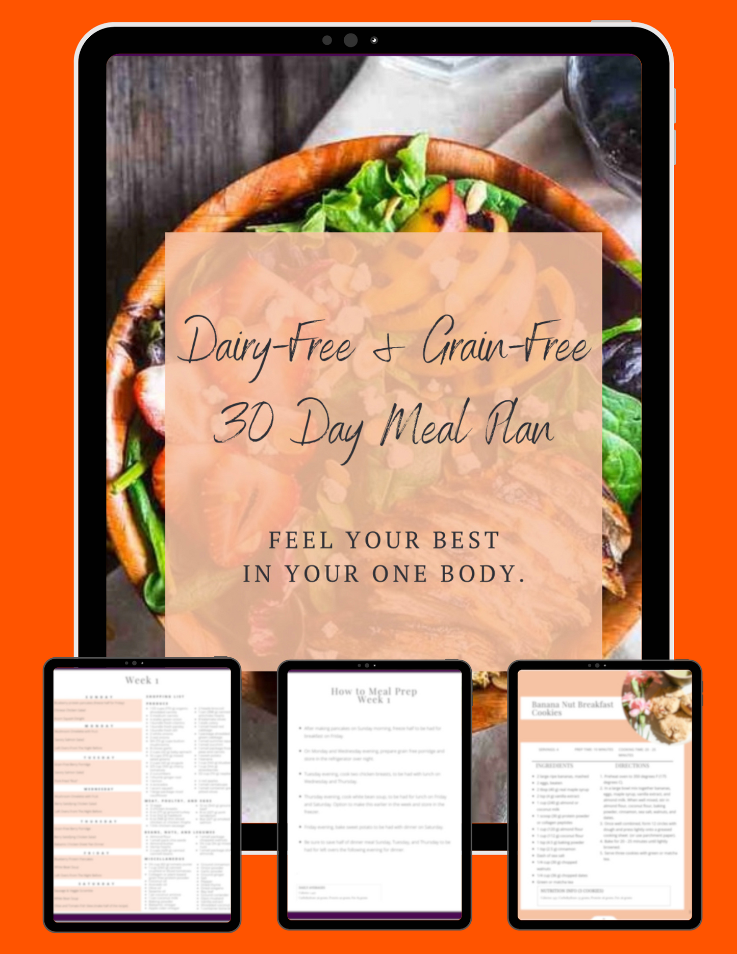 Dairy + Grain Free 30 Day Meal Plan